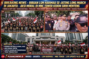 RIBUAN ANGGOTA LSM HARIMAU INDONESIA GELAR AKSI DAMAI DI MNC TOWER, DESAK PENANGANAN DUGAAN KASUS DI JAWA